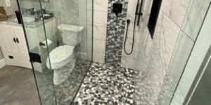 curbless shower installation fishers in modern walk in design