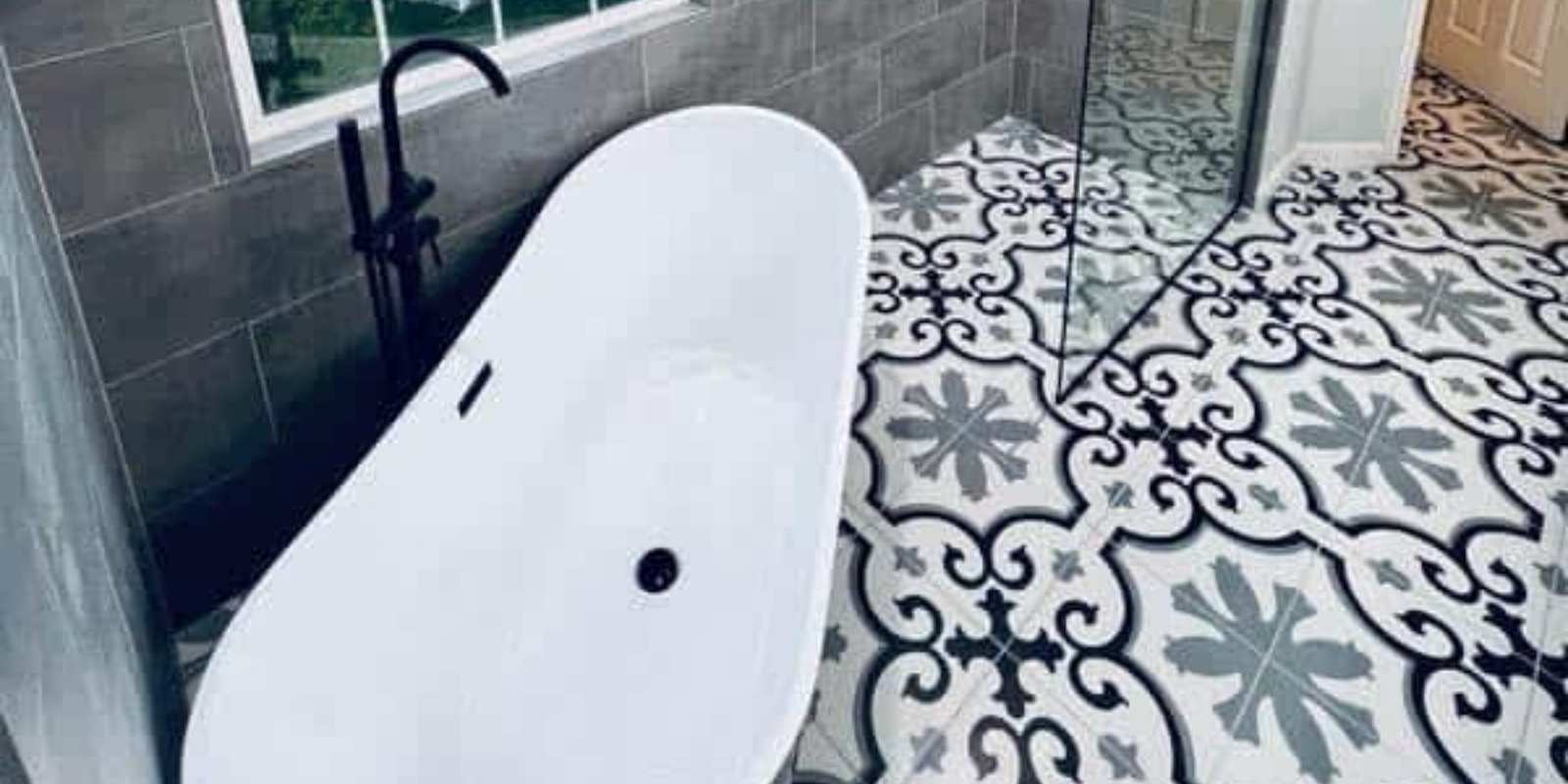 hexagon creative shower tile patterns in noblesville