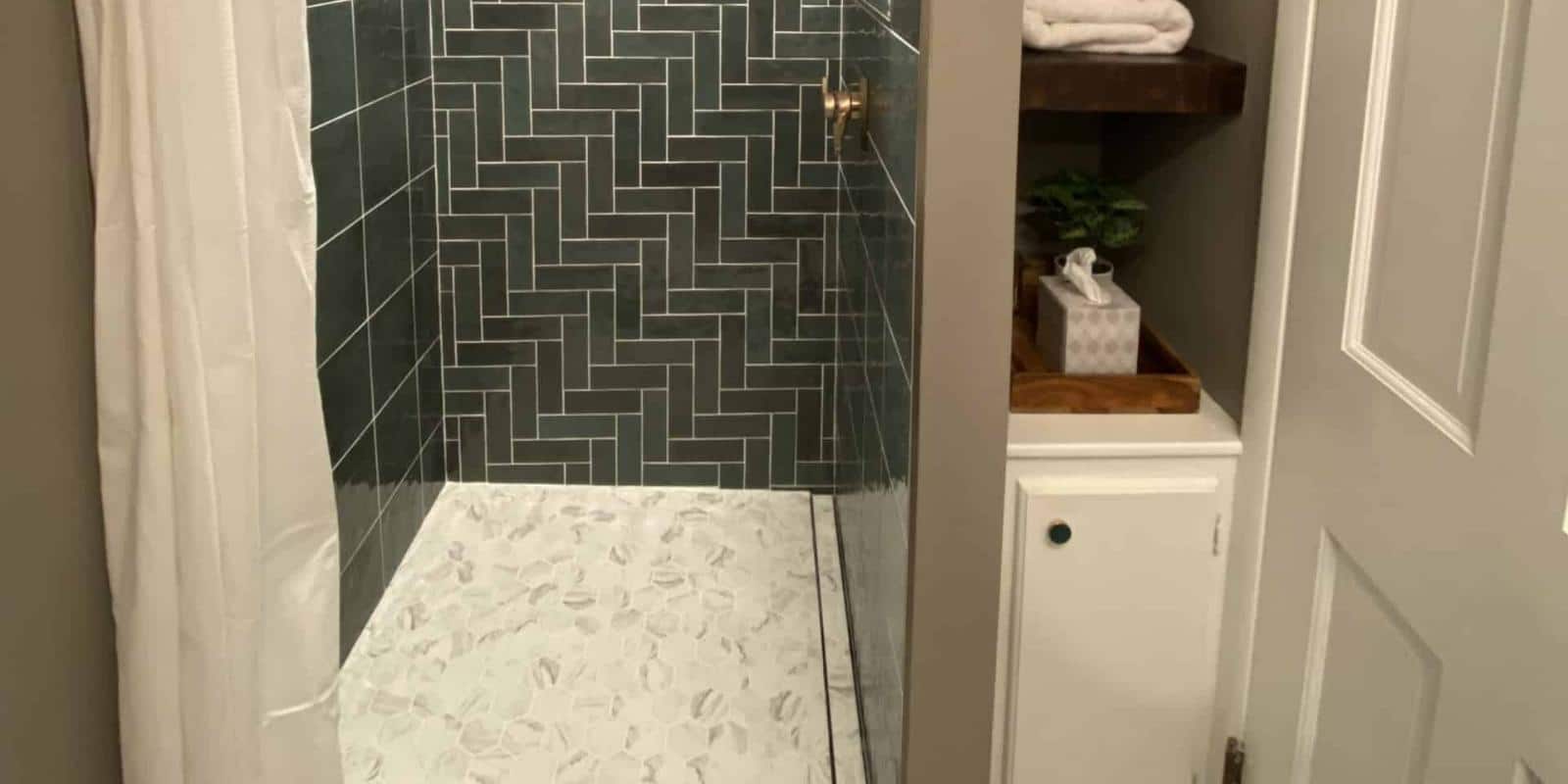 porcelain shower tile installation clean modern walk in shower