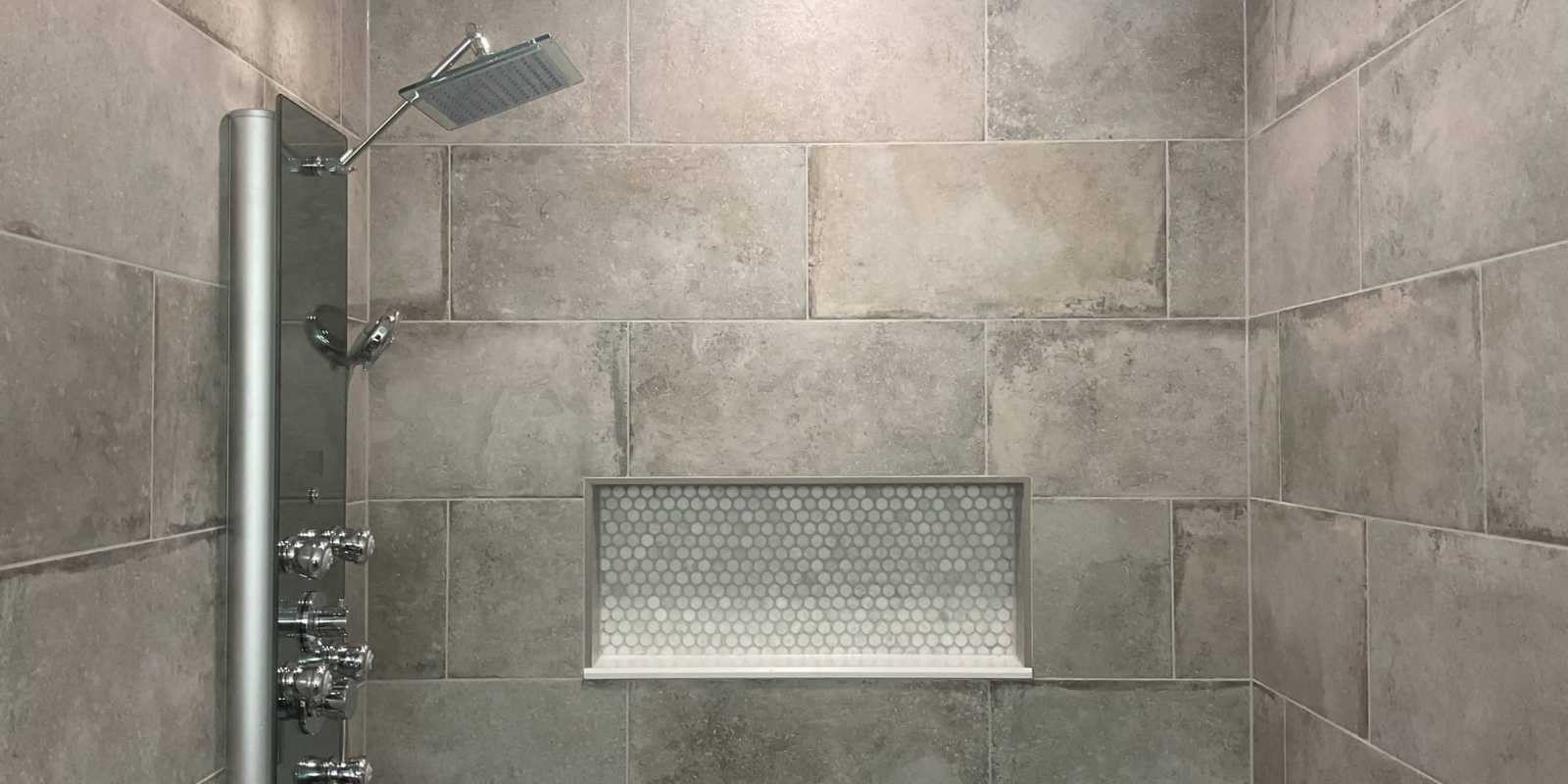 modern tile selection for small bathrooms Indiana